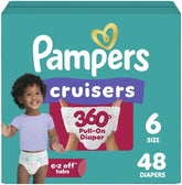 Pampers Diapers - Cruisers 360 - Size 6, 48 Count, Babyproof up to 100% Leakproof Pull-On Diaper