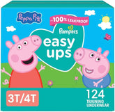 Pampers Easy Ups Training Underwear Peppa Pig Size 5 3T-4T, 124 Count (Packaging May Vary)
