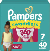 Pampers Swaddlers 360 Pull-On Diapers, Size 7, 40 Count for up to 100% Leakproof Skin Protection and Easy Changes