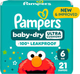 Pampers Diapers - Baby Dry - Size 6, 21 Count, Absorbent Disposable Infant Diaper (Packaging May Vary)