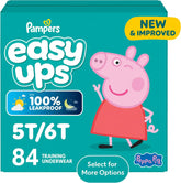 Pampers Easy Ups Training Underwear Peppa Pig Size 7 5T-6T, 84 Count (Packaging May Vary)