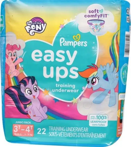 Easy Ups Girls & Boys Potty Training Pants, Size 5 (3T4T), Peppa Pig Absorbent Training Underwear, Up to 100% Leakproof Day and Night, Hypoallergenic 22 Count (Pack of 4)