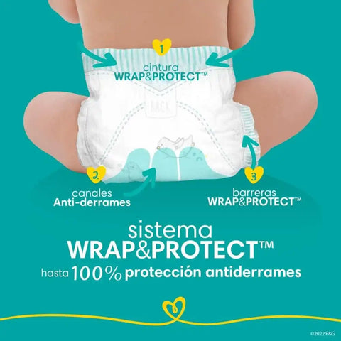 Pampers Swaddlers Diapers, Size P1 (<6 Ibs), Hypoallergenic, Absorbent, Keeps Baby Dry and Comfortable, Skin Safe Disposable Preemie Diaper 27 Count (Pack of 4)