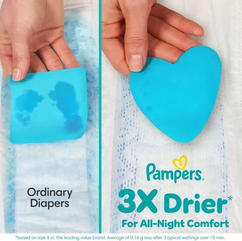 Pampers ZZZ Overnight Diapers, Size 3 (16-28 lbs), 66 Count, Nighttime Protection Disposable Baby Diaper, Night Time Leak and Skin Protection