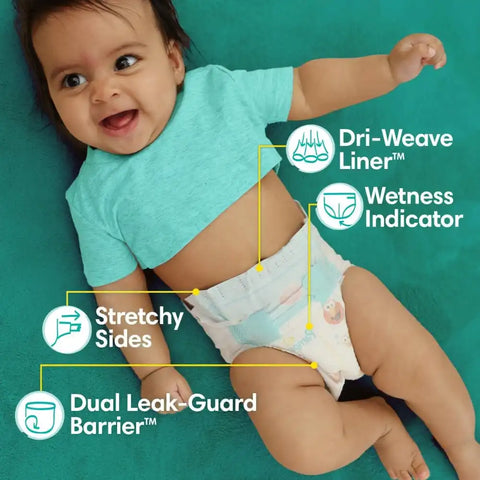 Pampers Diapers - Baby Dry - Size 3, 32 Count, Absorbent Disposable Infant Diaper (Packaging May Vary)