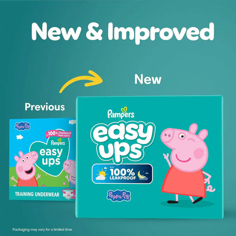 Pampers Easy Ups Training Underwear Peppa Pig Size 6 4T-5T, 104 Count