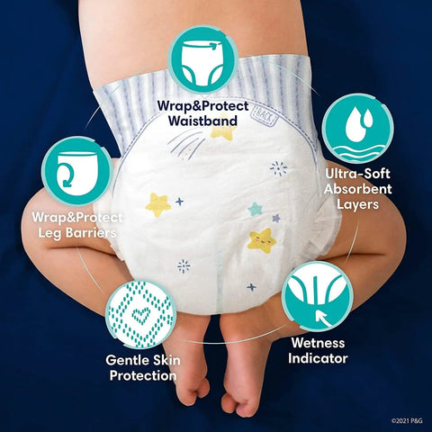 Pampers Disposable Diapers Size 4, Swaddlers 150 Count + Overnight (58 Count)