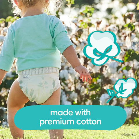 Pampers Pure Protection Disposable Baby Diapers Size 7, One Month Supply (88 Count) with Aqua Pure Baby Wipes, 6X Pop-Top Packs (336 Count)