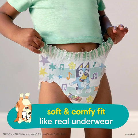 Pampers Easy Ups and Baby Wipes - Pull On Disposable Potty Training Underwear for Boys and Girls, Size 7 (5T-6T), 84 Count, ONE MONTH SUPPLY with Sensitive Wipes, 6X Pop-Top Packs, 336 Count