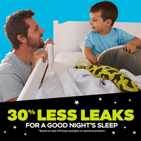 Ninjamas Boys Bedwetting Nighttime Underwear Boys - Size S/M (38-70 lbs), 14 Count, Overnight Protection, Ultra Absorbent, Hypoallergenic