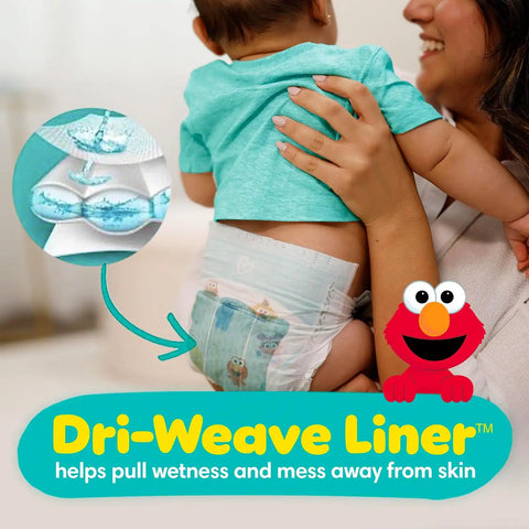 Pampers Baby Dry Disposable Baby Diapers Size 6, 2 Month Supply (2 x 144 Count) with Sensitive Water Based Baby Wipes 12X Multi Pack Pop-Top and Refill (1008 Count) [Packaging May Vary]