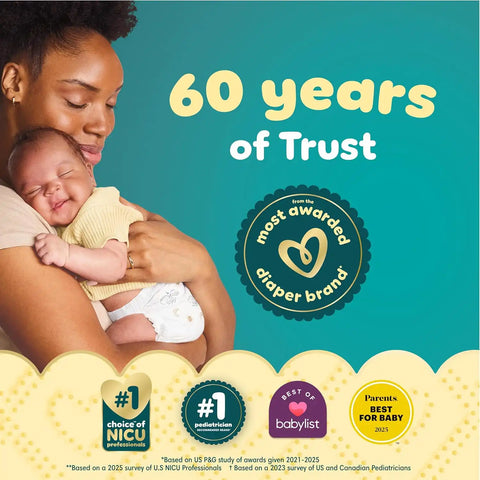 Pampers Swaddlers Disposable Baby Diapers Size 5, One Month Supply (132 Count) with Sensitive Water Based Baby Wipes 4X Pop-Top Packs (336 Count) [Packaging May Vary]