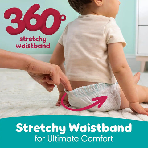 Pampers Swaddlers 360 Pull-On Diapers, Size 7, 68 Count for up to 100% Leakproof Skin Protection and Easy Changes