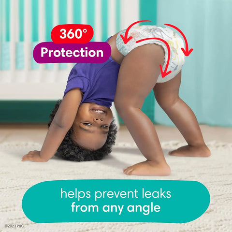 Diapers Size 3, 168 Count and Baby Wipes - Pampers Pull On Cruisers 360° Fit Baby Diapers with Stretchy Waistband, ONE MONTH SUPPLY with Sensitive Wipes, 6X Pop-Tops, 336 Count (Packaging May Vary)