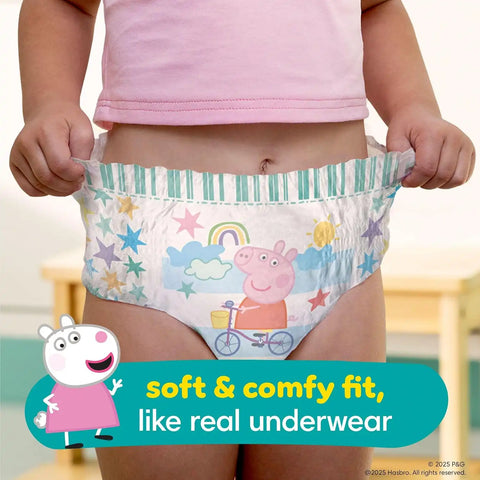 Pampers Easy Ups Training Underwear Peppa Pig Size 5 3T-4T, 124 Count (Packaging May Vary)