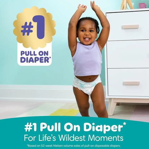 Diapers Size 7, 88 Count and Baby Wipes - Pampers Pull On Cruisers 360° Fit Baby Diapers with Stretchy Waistband, ONE MONTH SUPPLY with Sensitive Wipes, 6X Pop-Tops, 336 Count (Packaging May Vary)