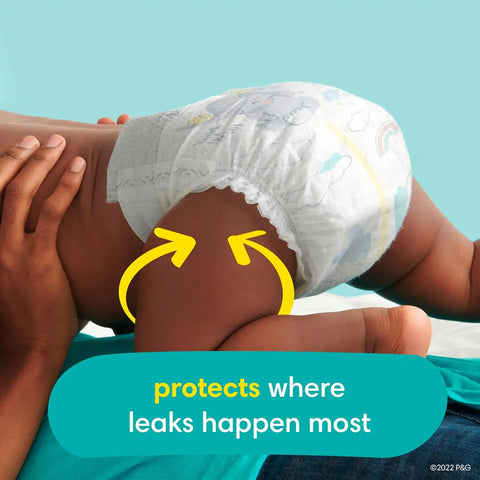 Pampers Swaddlers Diapers Newborn - Size 0, 120 Count, Ultra Soft Disposable Baby Diapers
