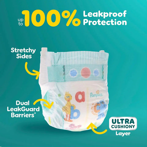 Pampers Diapers - Baby Dry - Size 0, 104 Count, Absorbent Disposable Newbort Diaper (Packaging May Vary)