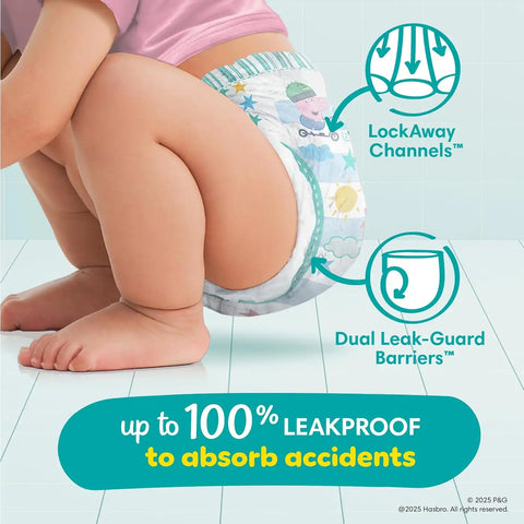 Pampers Easy Ups and Baby Wipes - Pull On Disposable Potty Training Underwear for Girls and Boys, Size 7 (5T-6T), 84 Count, ONE MONTH SUPPLY with Sensitive Wipes, 6X Pop-Top Packs, 336 Count