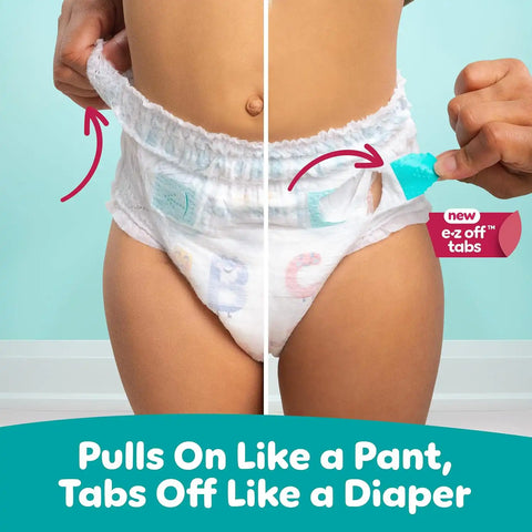 Diapers Size 7, 88 Count and Baby Wipes - Pampers Pull On Cruisers 360° Fit Baby Diapers with Stretchy Waistband, ONE MONTH SUPPLY with Sensitive Wipes, 6X Pop-Tops, 336 Count (Packaging May Vary)