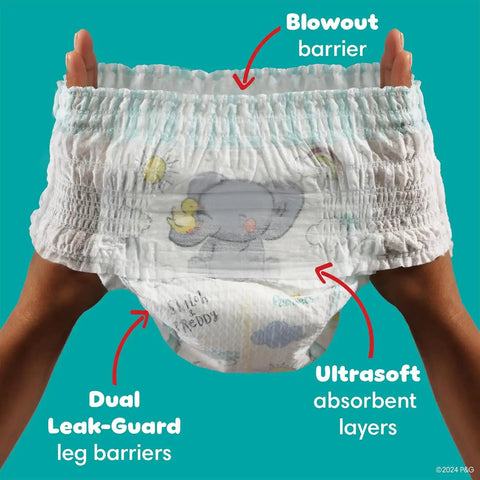 Pampers Swaddlers 360 Pull-On Diapers, Size 6, 92 Count, with Sensitive Water Based Baby Wipes 12 Flip-Top Packs (1008 Wipes Total)