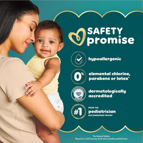 Pampers Swaddlers Disposable Baby Diapers Size 1, One Month Supply (198 Count) with Sensitive Water Based Baby Wipes 4X Pop-Top Packs (336 Count) [Packaging May Vary]