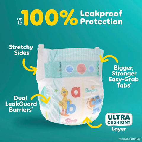 Pampers Diapers - Baby Dry - Size 6, 112 Count, Absorbent Disposable Infant Diaper (Packaging May Vary)
