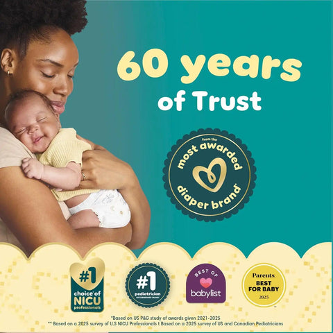 Pampers Swaddlers Diapers, Size 5 (20-37 lbs), 104 Count, Hypoallergenic, Absorbent, Keeps Baby Dry and Comfortable, Skin Safe Disposable Baby Diaper