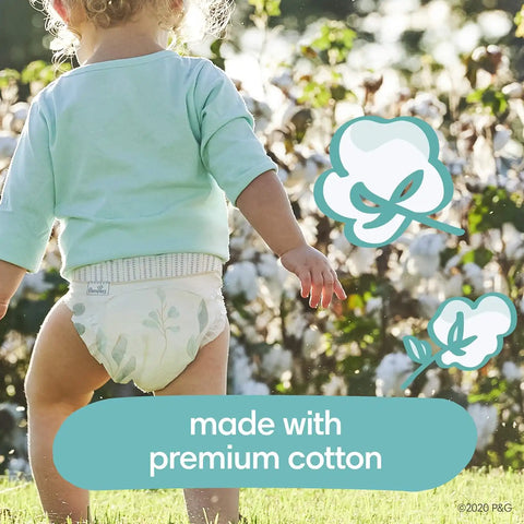 Pampers Pure Protection Disposable Baby Diapers Size 1, One Month Supply (198 Count) with Aqua Pure Baby Wipes, 6X Pop-Top Packs (336 Count)