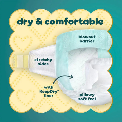 Pampers Swaddlers Diapers, Size 5 (20-37 lbs), 104 Count, Hypoallergenic, Absorbent, Keeps Baby Dry and Comfortable, Skin Safe Disposable Baby Diaper
