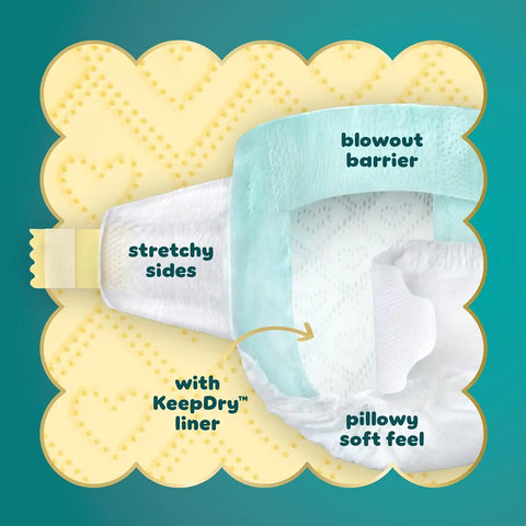 Pampers Swaddlers Newborn Diapers, Size Preemie (6 lbs), 27 Count, Fragrance Free, Hypoallergenic, Absorbent, Pediatrician Recommended, Skin Safe