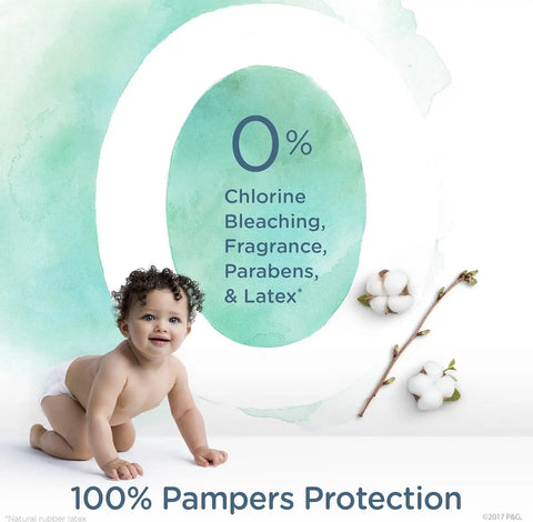 Pampers Diapers Newborn/Size 1 (8-14 lb), Pure Protection Disposable Baby Diapers, Hypoallergenic and Unscented Protection, Super Pack (Old Version), Size 1, 74 Count | Newborn/8-14 lb, Hypoallergenic, Unscented, Super Pack